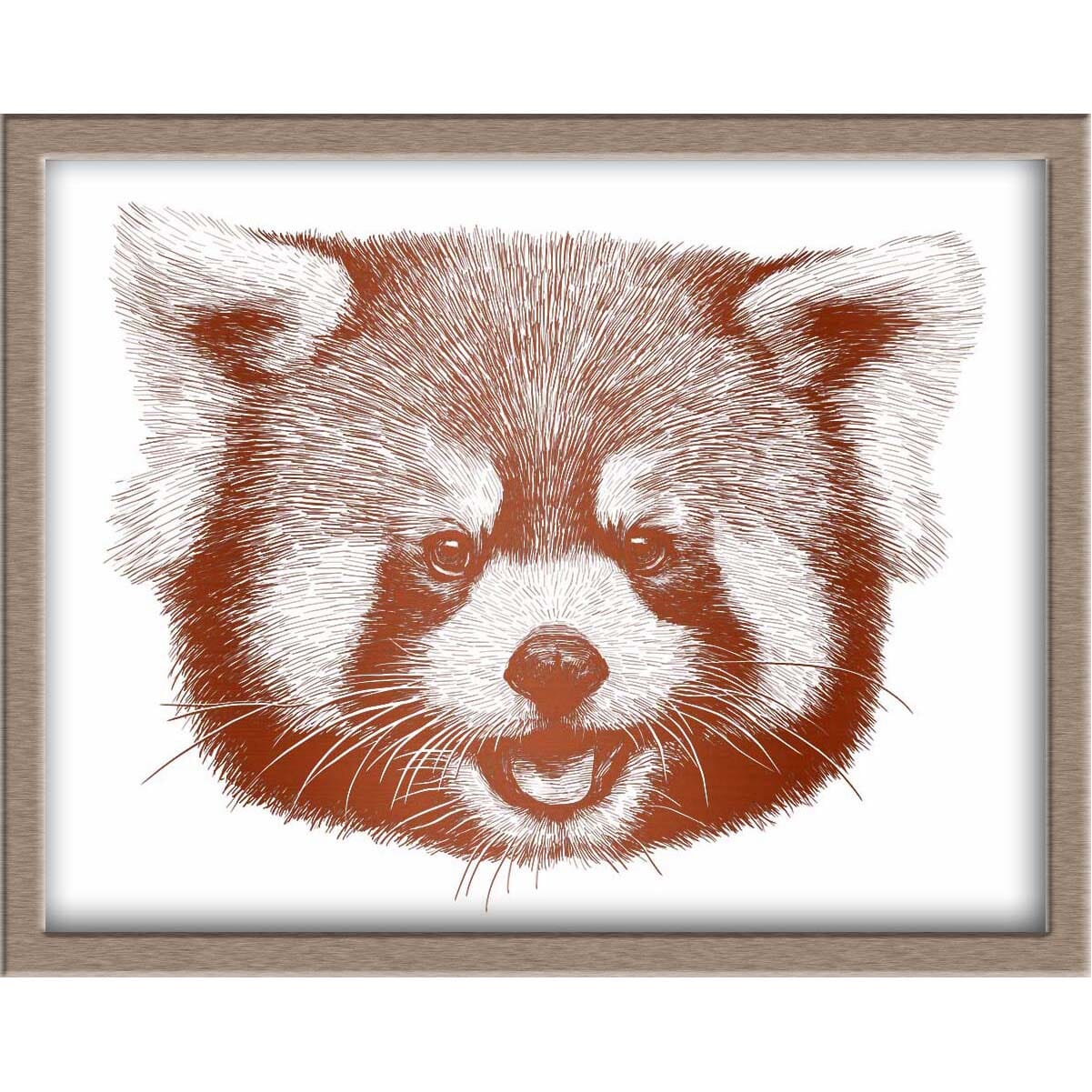 Red Panda Foiled Print Posters, Prints, & Visual Artwork JoyousJoyfulJoyness