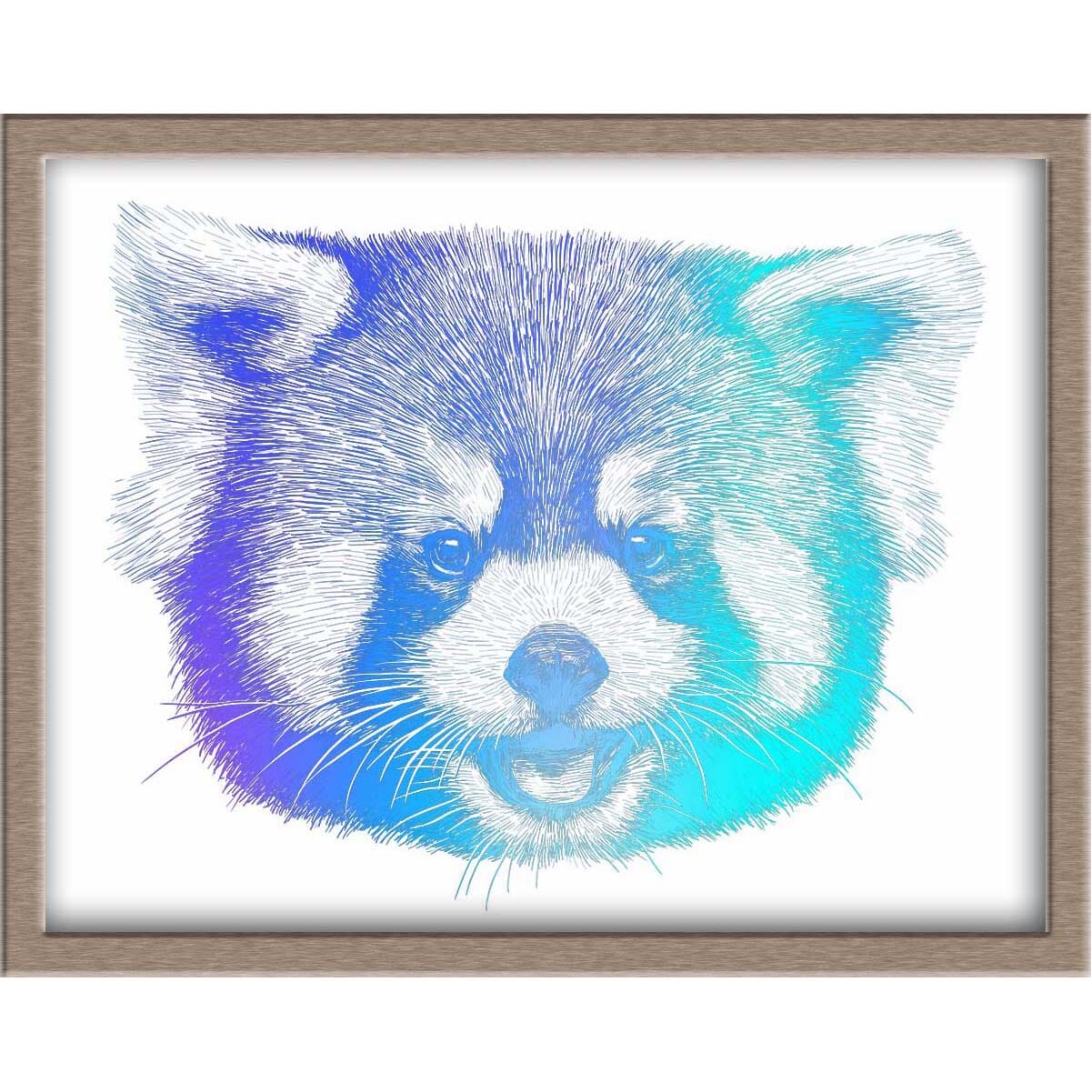 Red Panda Foiled Print Posters, Prints, & Visual Artwork JoyousJoyfulJoyness