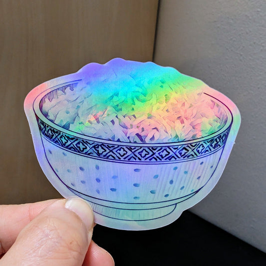Rice Holographic Sticker Decorative Stickers JoyousJoyfulJoyness