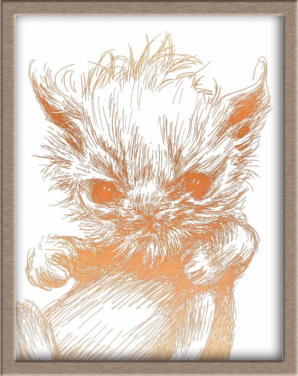 Scrungle Wisp Foiled Print (50% of Sale Donated to Rags to Riches Animal Rescue Inc.) Posters, Prints, & Visual Artwork JoyousJoyfulJoyness