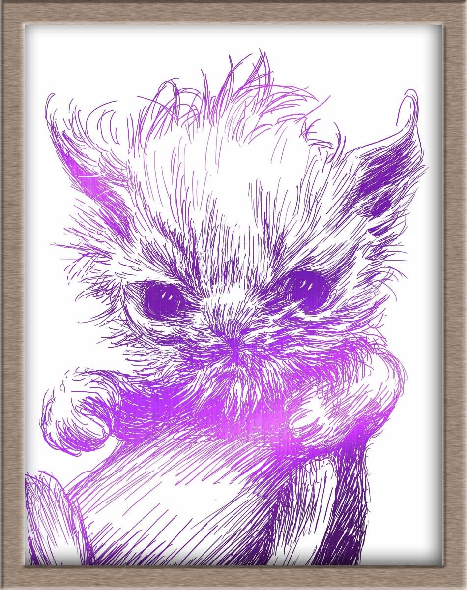 Scrungle Wisp Foiled Print (50% of Sale Donated to Rags to Riches Animal Rescue Inc.) Posters, Prints, & Visual Artwork JoyousJoyfulJoyness
