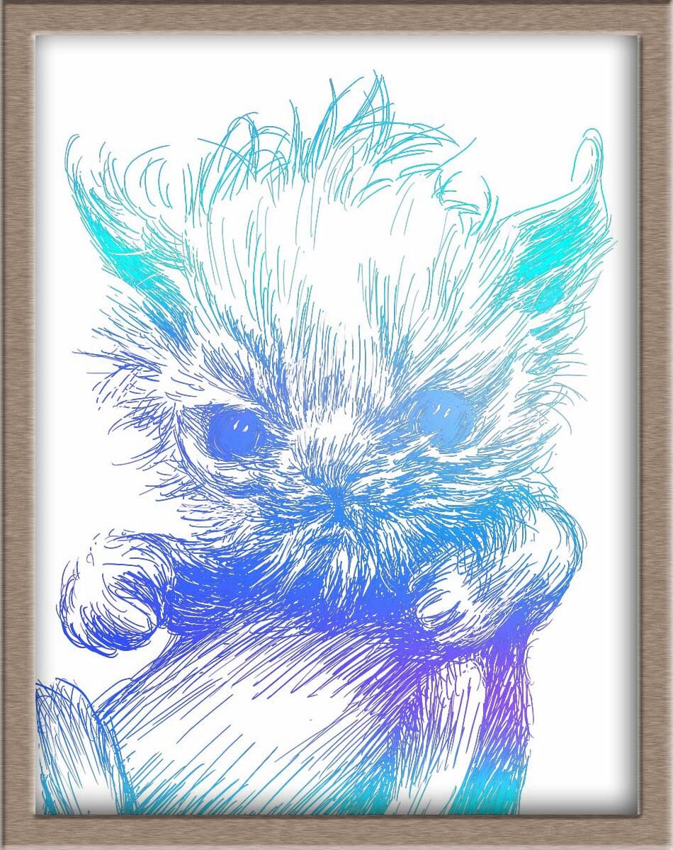 Scrungle Wisp Foiled Print (50% of Sale Donated to Rags to Riches Animal Rescue Inc.) Posters, Prints, & Visual Artwork JoyousJoyfulJoyness