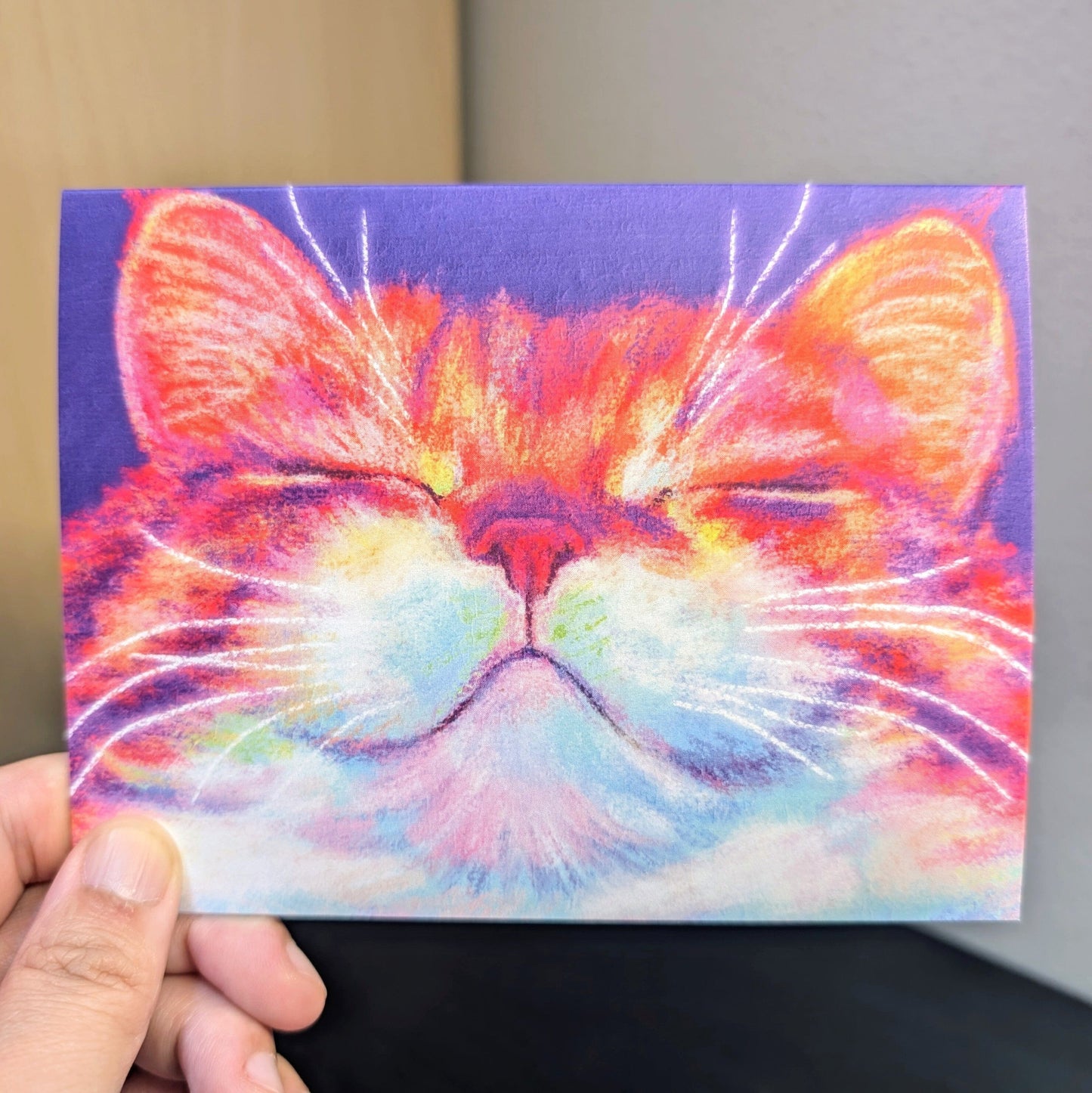 Close Encounters Collection - "Smug" Greeting Card - Blank Card with an Orange Cat with a Smug Face (Limited Quantities) Greeting Card JoyousJoyfulJoyness