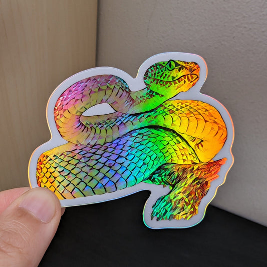 Snake Holographic Sticker Decorative Stickers JoyousJoyfulJoyness