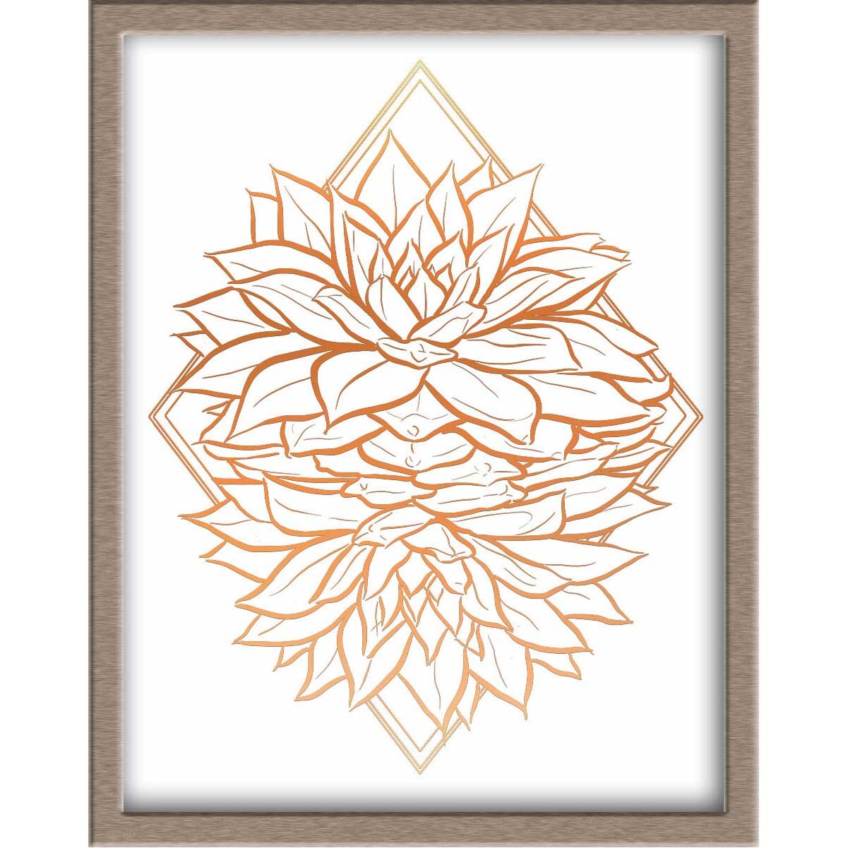 Succulent Foiled Print Posters, Prints, & Visual Artwork JoyousJoyfulJoyness