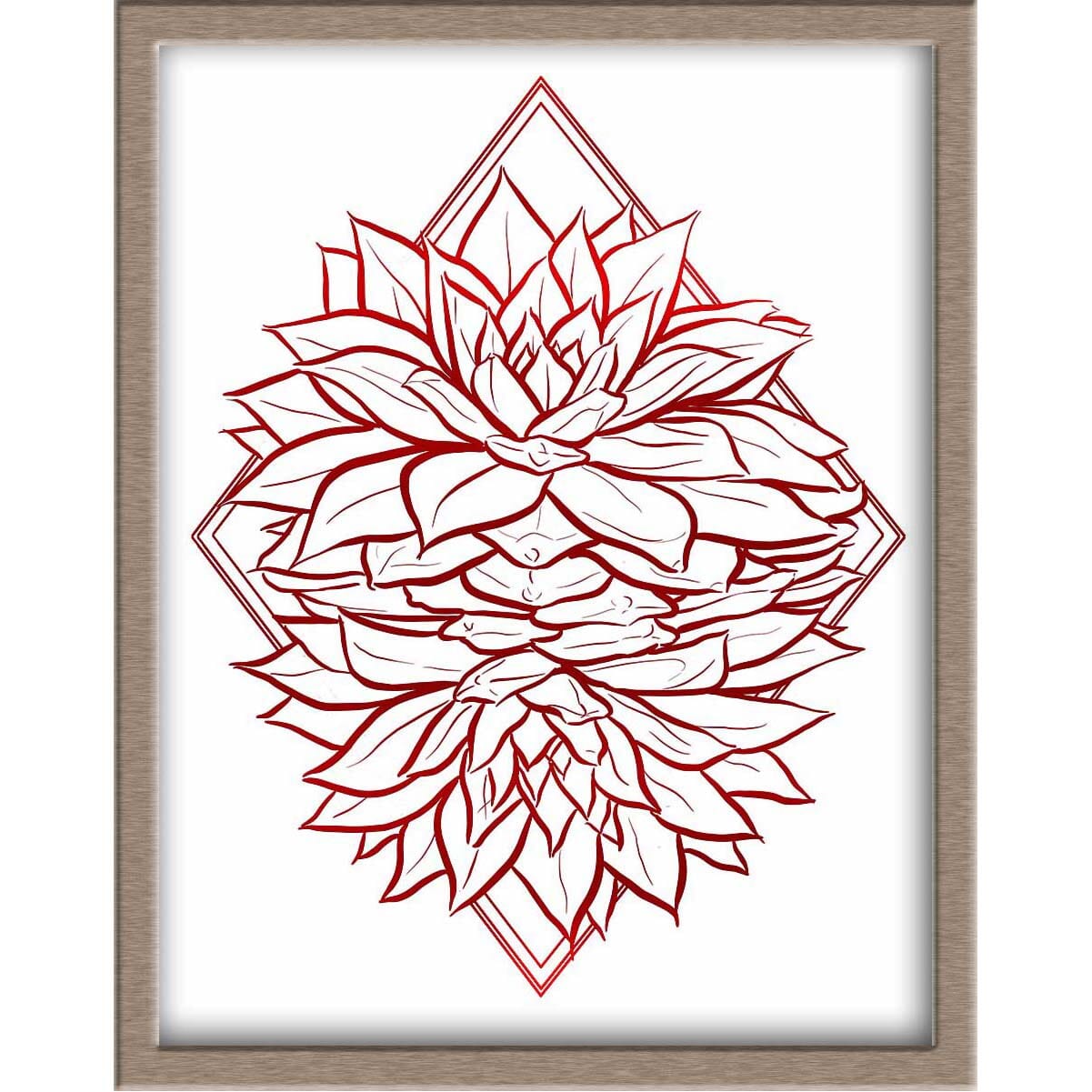 Succulent Foiled Print Posters, Prints, & Visual Artwork JoyousJoyfulJoyness