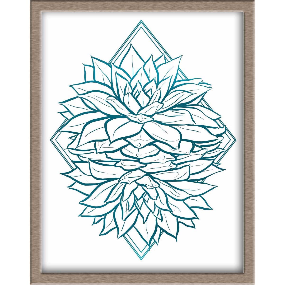 Succulent Foiled Print Posters, Prints, & Visual Artwork JoyousJoyfulJoyness