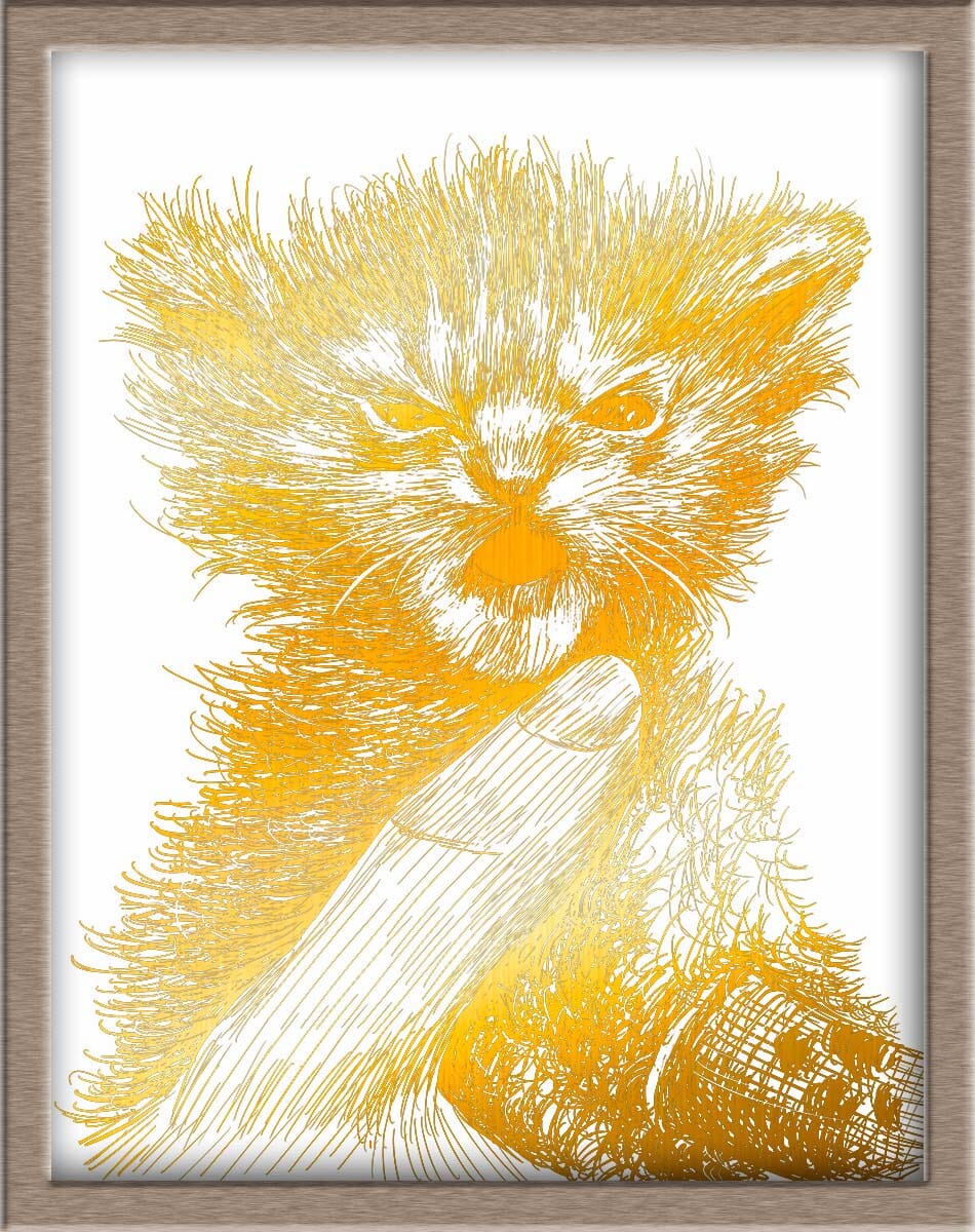 Angry Tater Tot Foiled Print (Full Body) (50% of Sale Donated to Kitty CrusAIDe) Posters, Prints, & Visual Artwork JoyousJoyfulJoyness