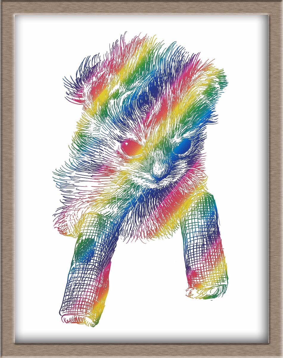 Tater Tot and his Bonkers Foiled Print (50% of Sale Donated to Kitty CrusAIDe) Posters, Prints, & Visual Artwork JoyousJoyfulJoyness