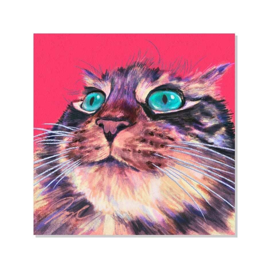 Close Encounters Collection - Teal Eyes Non-Holographic Matte Sticker Decorative Stickers JoyousJoyfulJoyness