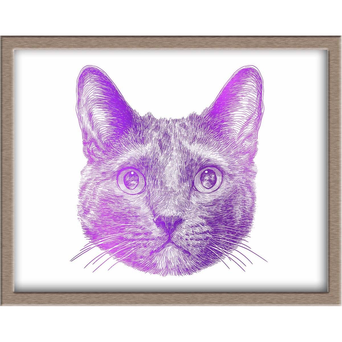 Gentle Cat Foiled Print (Tessarion) Posters, Prints, & Visual Artwork JoyousJoyfulJoyness