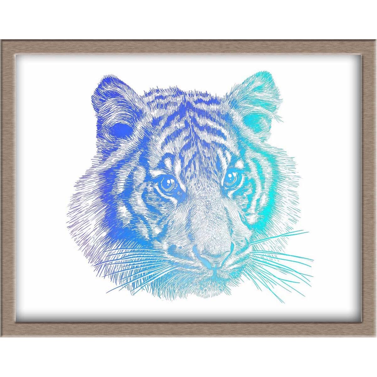 Tiger Foiled Print Posters, Prints, & Visual Artwork JoyousJoyfulJoyness