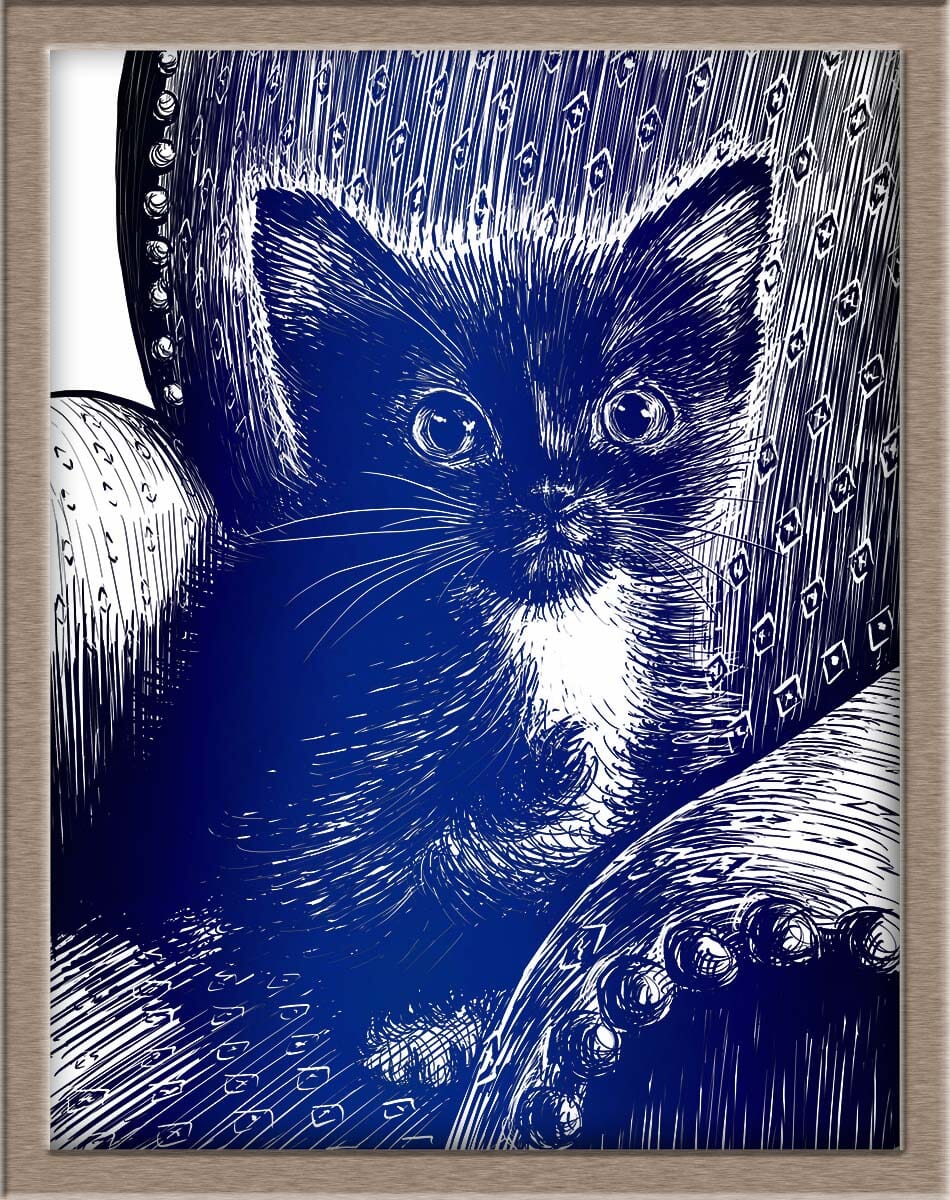 Tiny Tim in his Chair Foiled Print (50% of Sale Donated to Tiny Tim's Tiny Foster Family) Posters, Prints, & Visual Artwork JoyousJoyfulJoyness