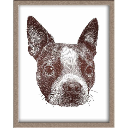 Boston Terrier Foiled Print (Toby) Posters, Prints, & Visual Artwork JoyousJoyfulJoyness