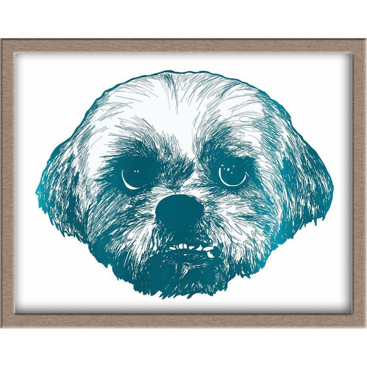 Shih Tzu Dog Portrait Foiled Print (TomTom) Posters, Prints, & Visual Artwork JoyousJoyfulJoyness