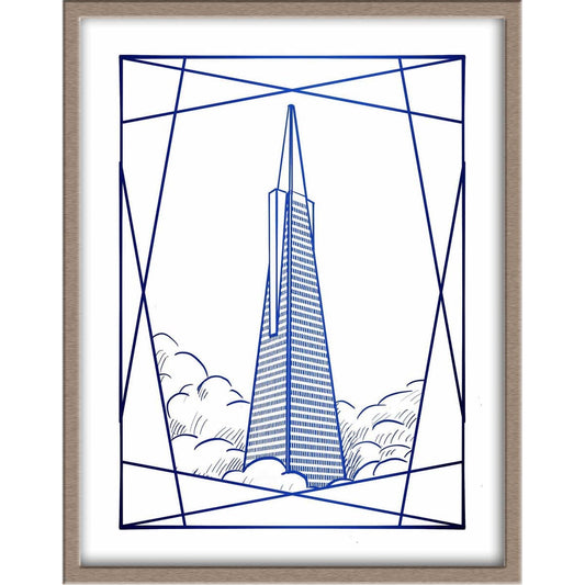 San Francisco's Transamerica Building Landmark Foiled Print Posters, Prints, & Visual Artwork JoyousJoyfulJoyness