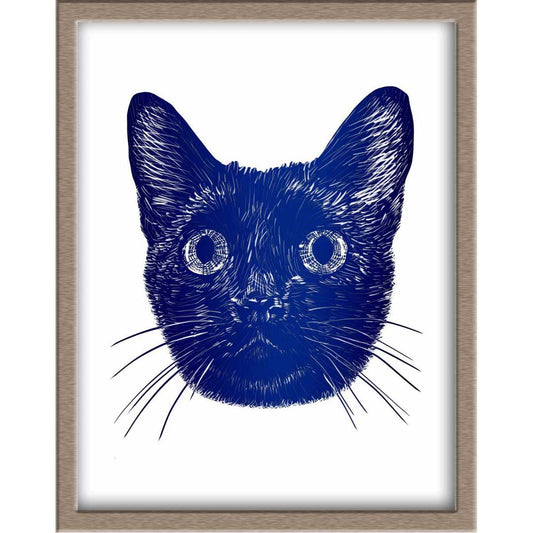 Black Cat Foiled Print (Wednesday) Posters, Prints, & Visual Artwork JoyousJoyfulJoyness