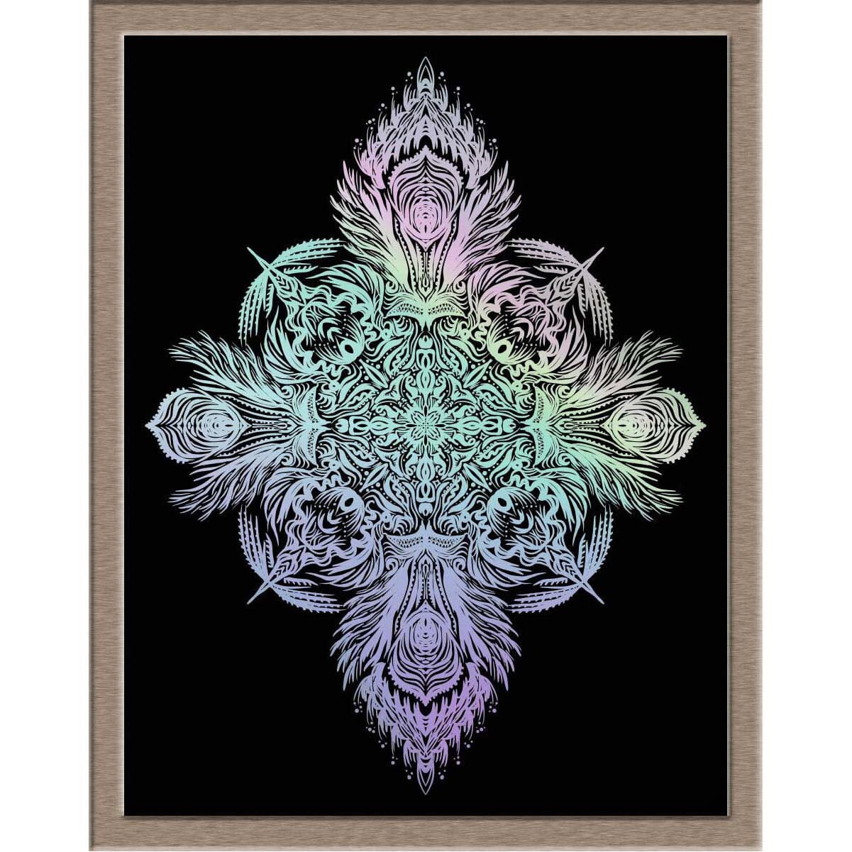 Wing Mandala Foiled Print Posters, Prints, & Visual Artwork JoyousJoyfulJoyness