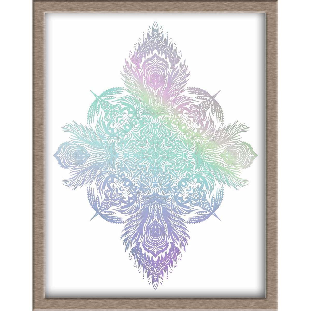 Wing Mandala Foiled Print Posters, Prints, & Visual Artwork JoyousJoyfulJoyness
