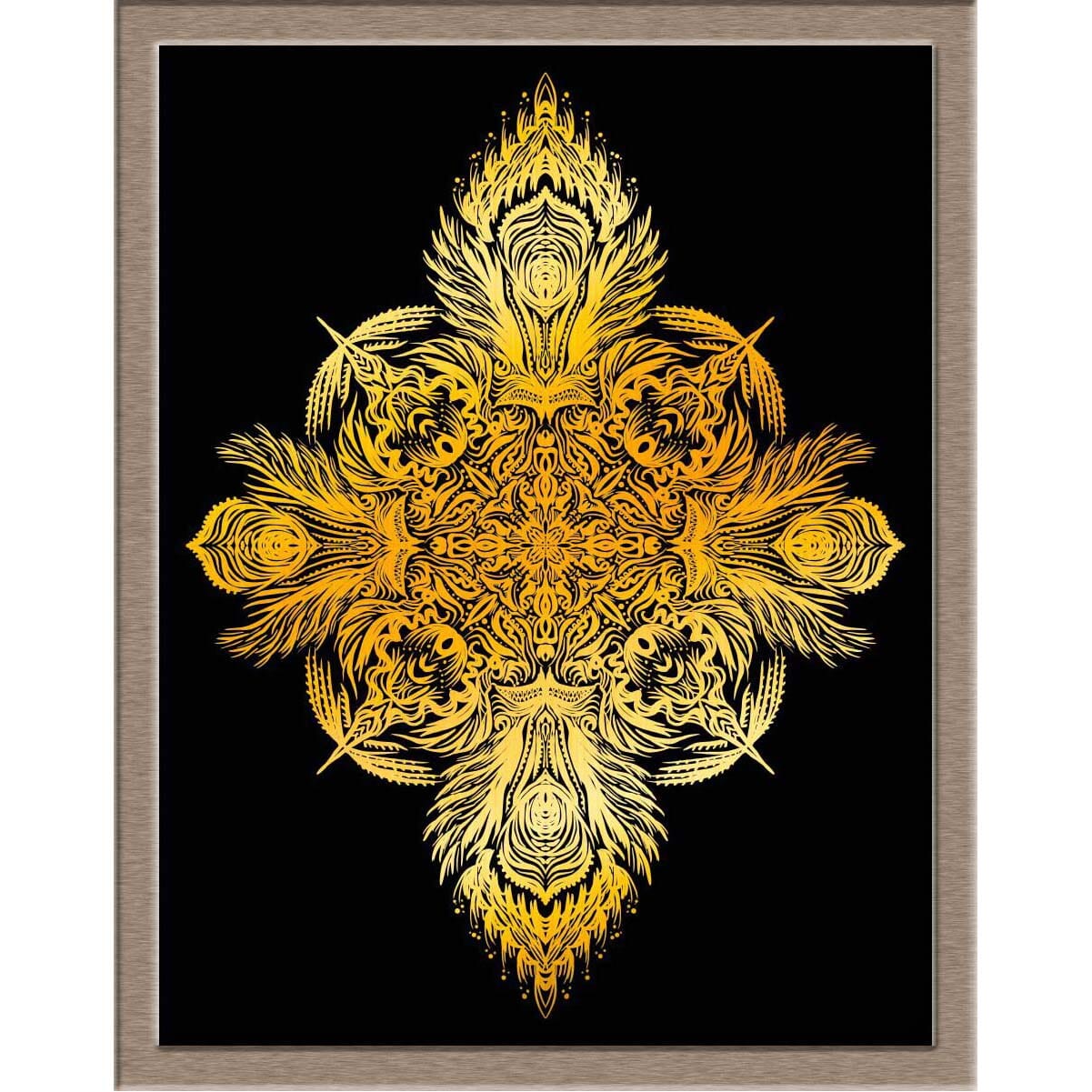 Wing Mandala Foiled Print Posters, Prints, & Visual Artwork JoyousJoyfulJoyness