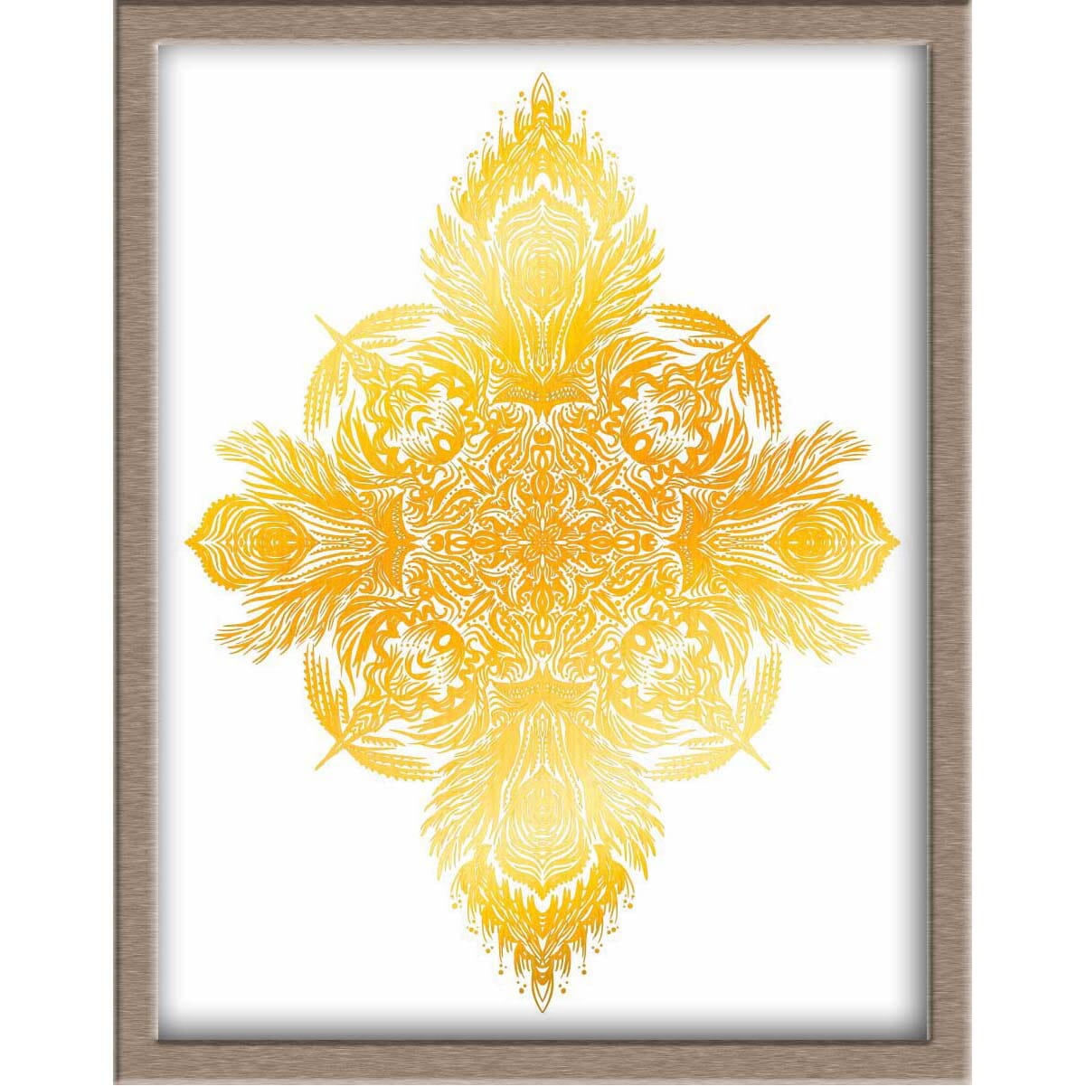Wing Mandala Foiled Print Posters, Prints, & Visual Artwork JoyousJoyfulJoyness