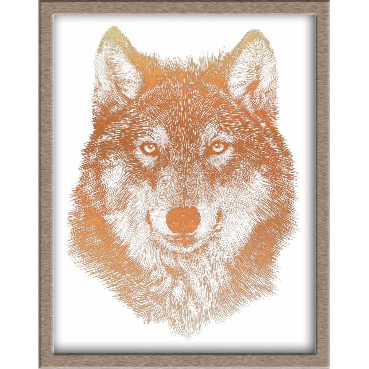 Wolf Foiled Print Posters, Prints, & Visual Artwork JoyousJoyfulJoyness