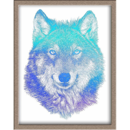 Wolf Foiled Print Posters, Prints, & Visual Artwork JoyousJoyfulJoyness