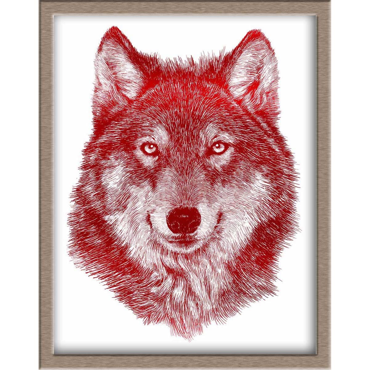 Wolf Foiled Print Posters, Prints, & Visual Artwork JoyousJoyfulJoyness
