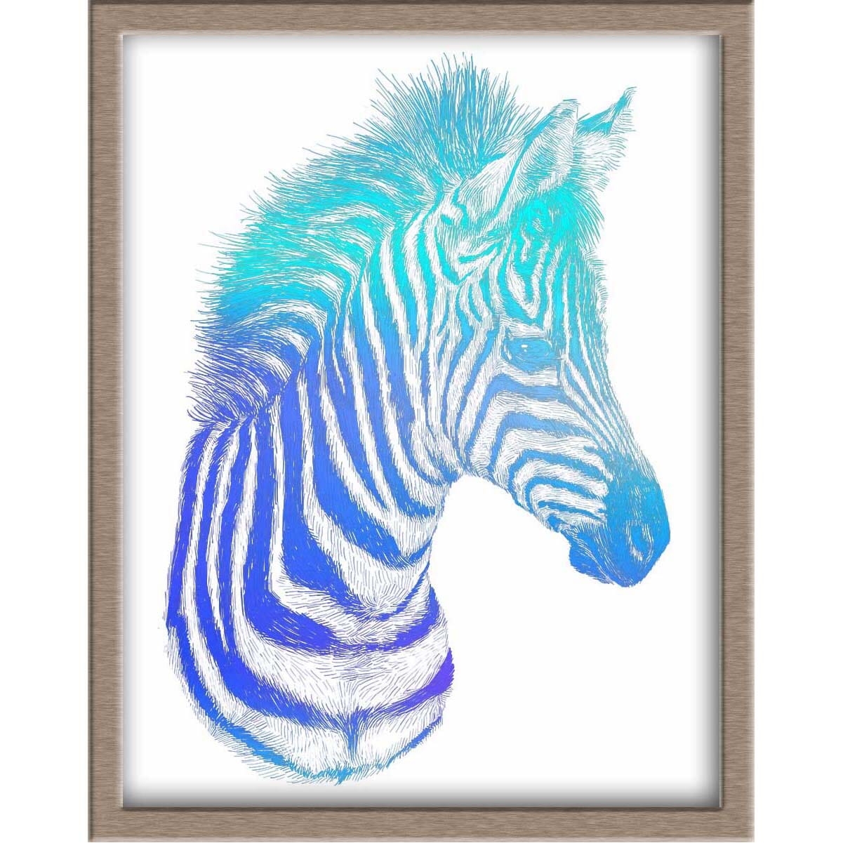 Zebra Foiled Print Posters, Prints, & Visual Artwork JoyousJoyfulJoyness