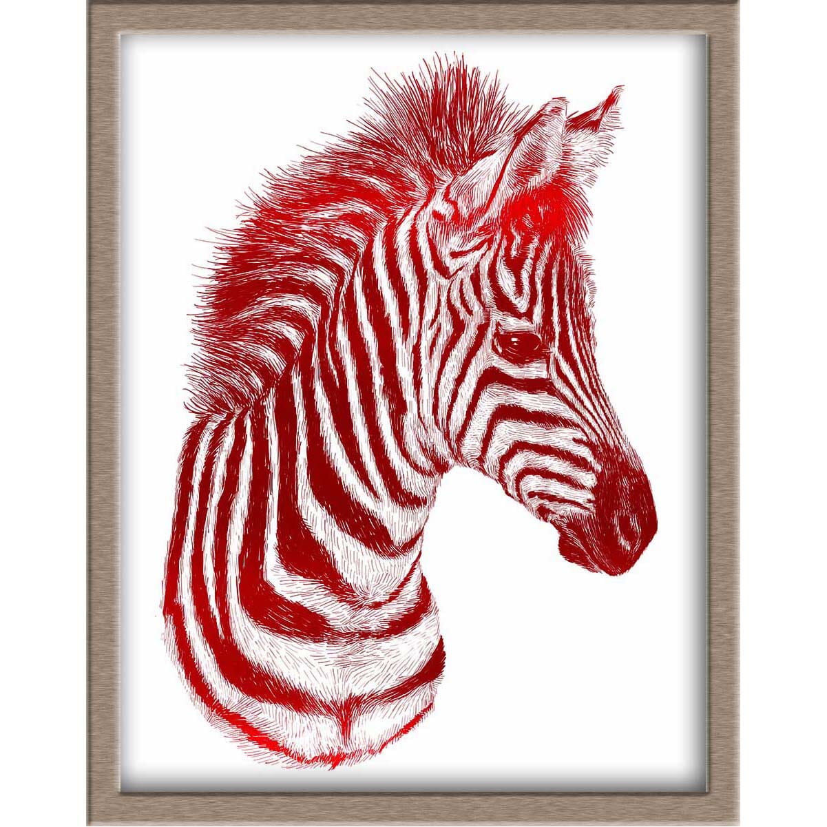 Zebra Foiled Print Posters, Prints, & Visual Artwork JoyousJoyfulJoyness
