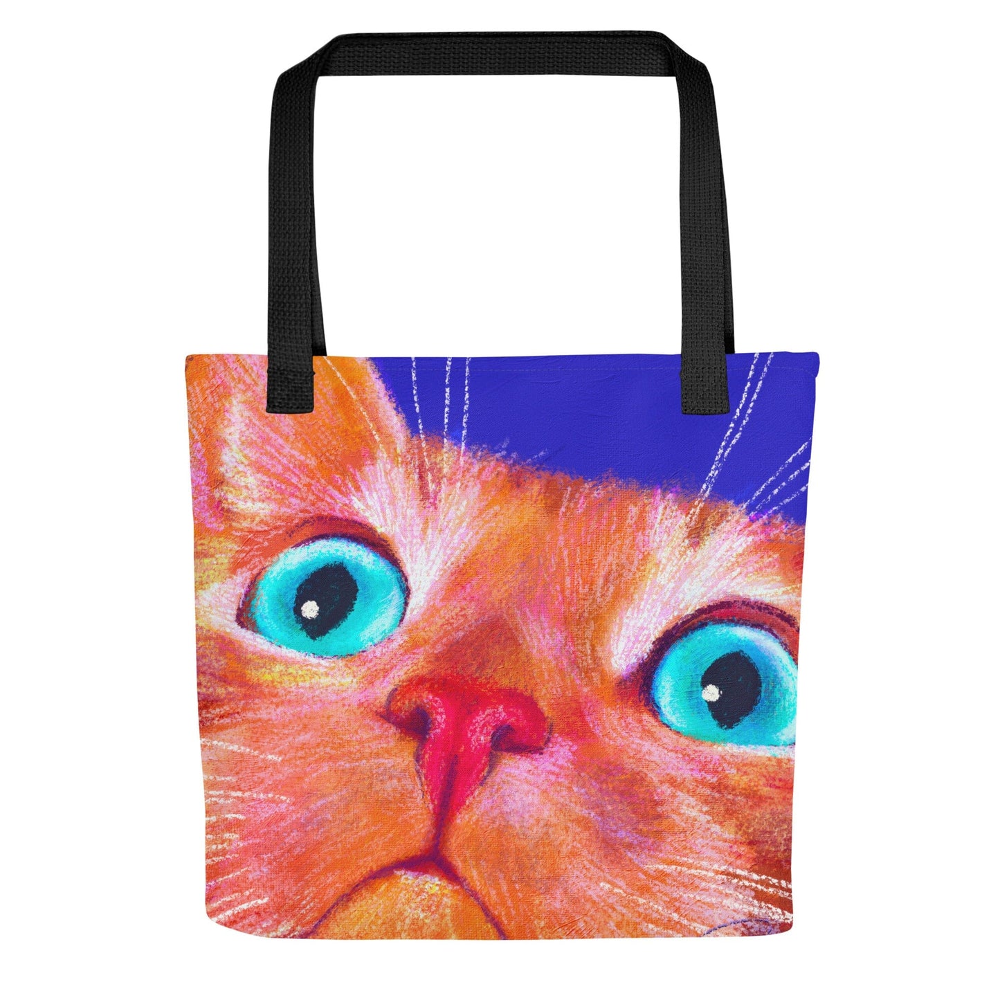 Close Encounters Collection - "No Thoughts" Tote Bag | Tote Bag with a Silly Ginger Cat JoyousJoyfulJoyness
