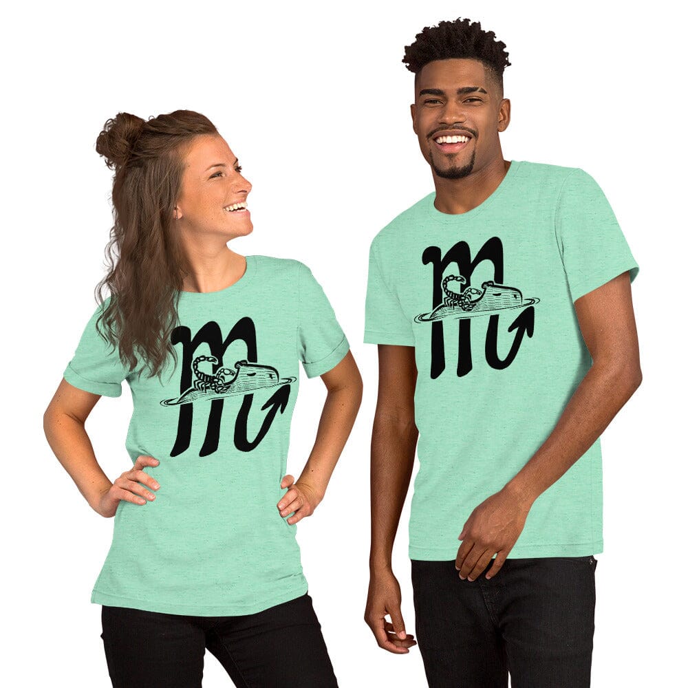 Capybara Zodiac - 08 - Scorpio Unisex T-Shirt JoyousJoyfulJoyness Heather Mint S
