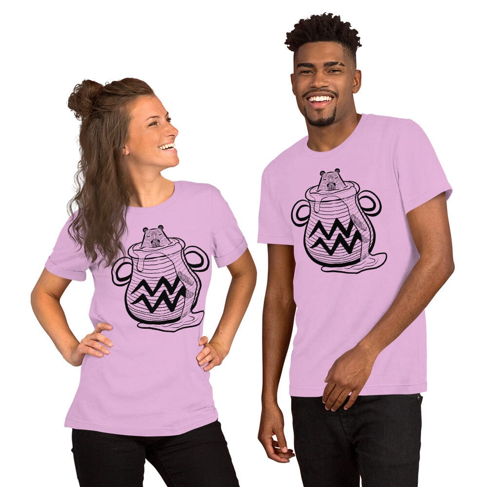 Capybara Zodiac - 11 - Aquarius Unisex T-Shirt JoyousJoyfulJoyness Lilac S