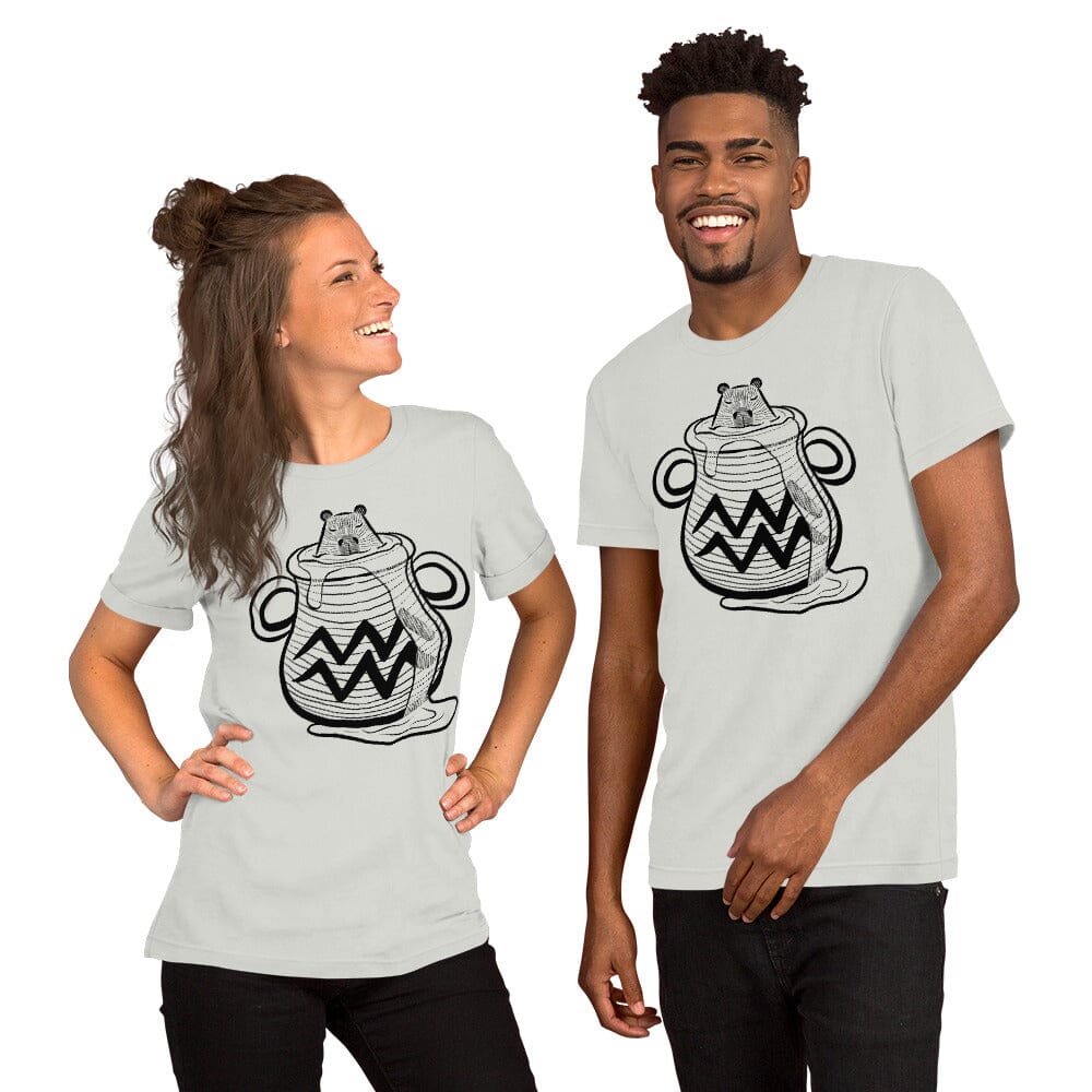 Capybara Zodiac - 11 - Aquarius Unisex T-Shirt JoyousJoyfulJoyness Silver S