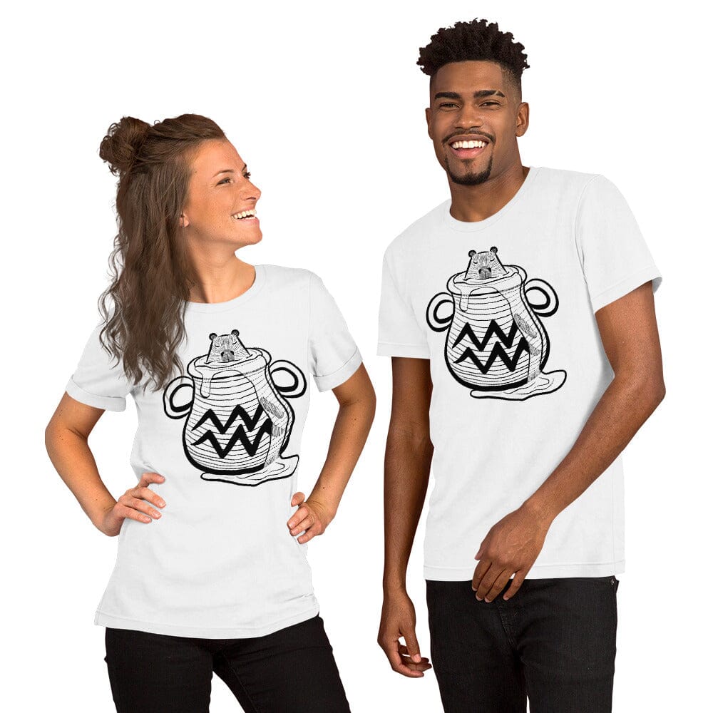 Capybara Zodiac - 11 - Aquarius Unisex T-Shirt JoyousJoyfulJoyness White XS