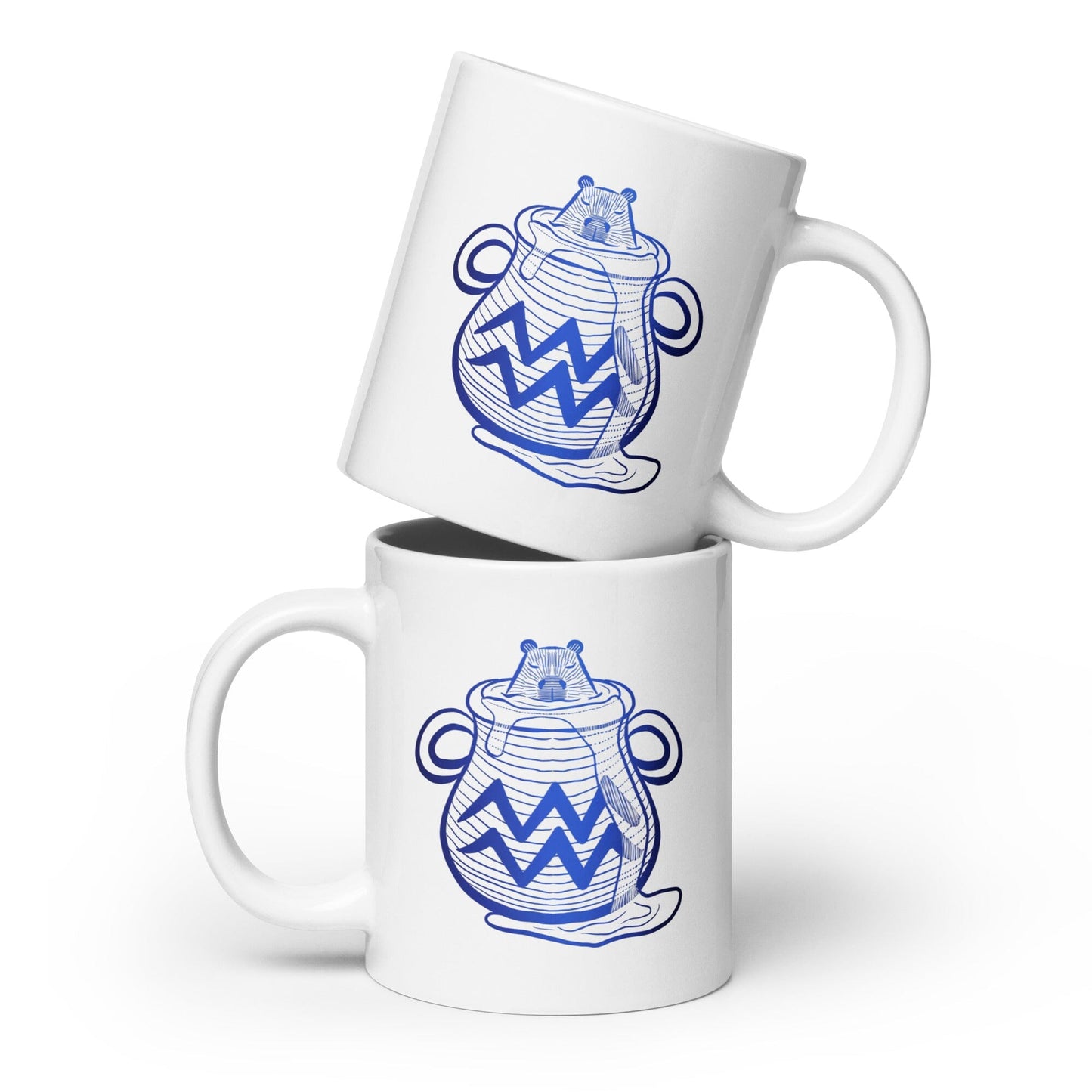 Capybara Zodiac - 11 - Aquarius Ceramic Mug JoyousJoyfulJoyness 20 oz