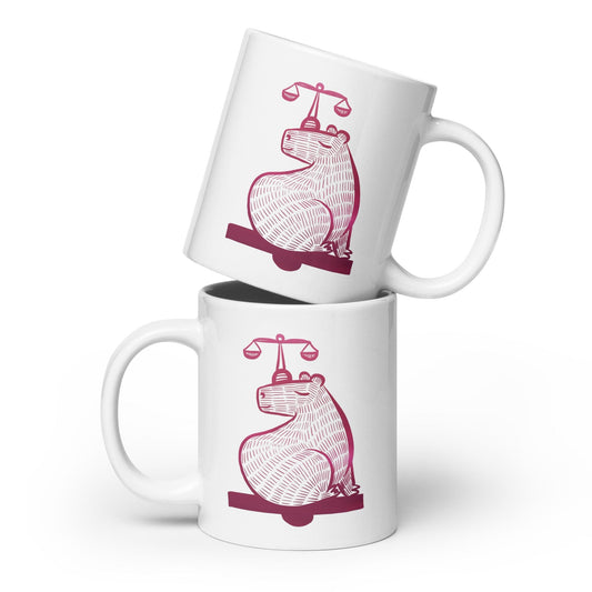 Capybara Zodiac - 07 - Libra Ceramic Mug JoyousJoyfulJoyness 20 oz 