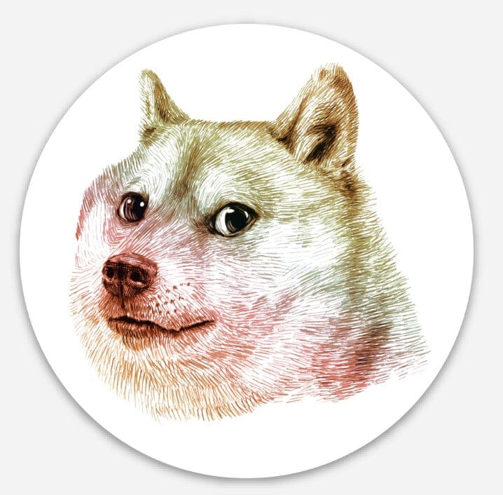Doge Holographic Sticker Decorative Stickers JoyousJoyfulJoyness