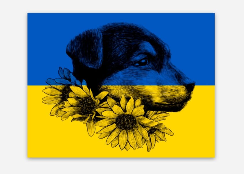 Dog of Ukraine Sticker (Limited Quantities) Decorative Stickers JoyousJoyfulJoyness