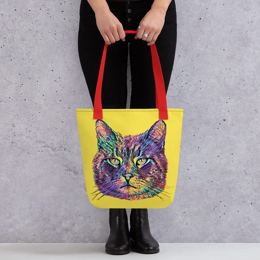 Cat Tote bag (Casper in Cake) JoyousJoyfulJoyness Red