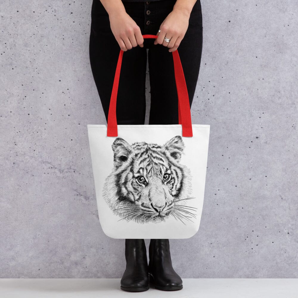 Tote bag (Tiger) JoyousJoyfulJoyness Red
