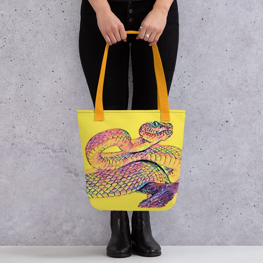 Snake Tote bag (Cake) JoyousJoyfulJoyness Yellow