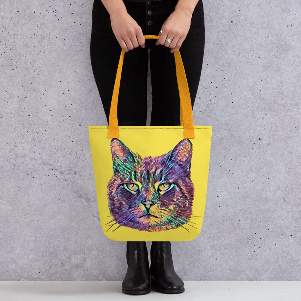 Cat Tote bag (Casper in Cake) JoyousJoyfulJoyness Yellow