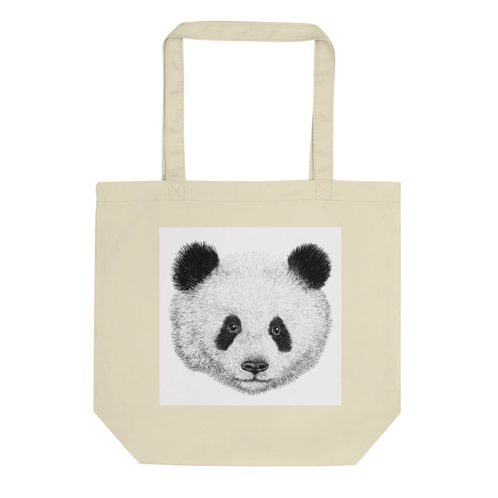 Panda Eco Tote Bag JoyousJoyfulJoyness Oyster