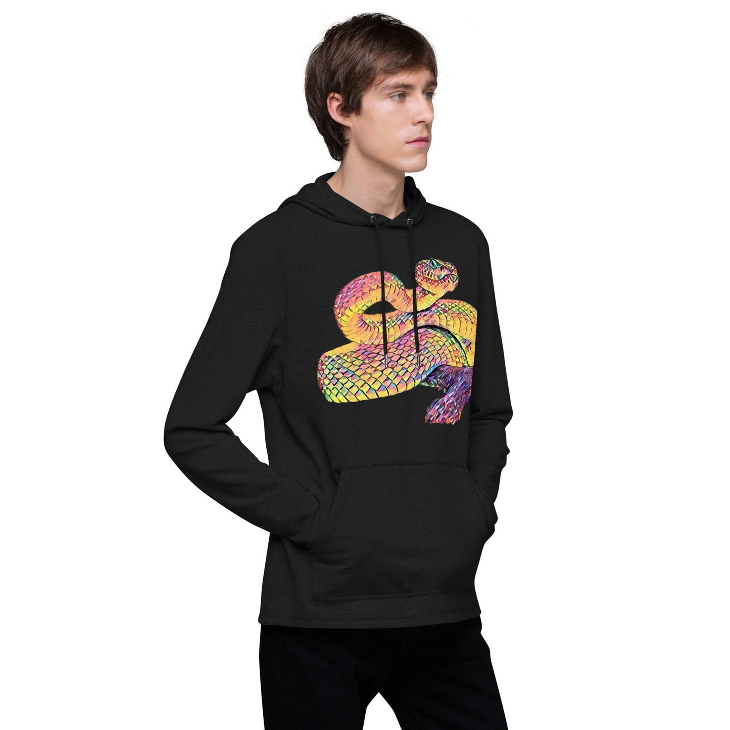 Snake Unisex Lightweight Hoodie JoyousJoyfulJoyness