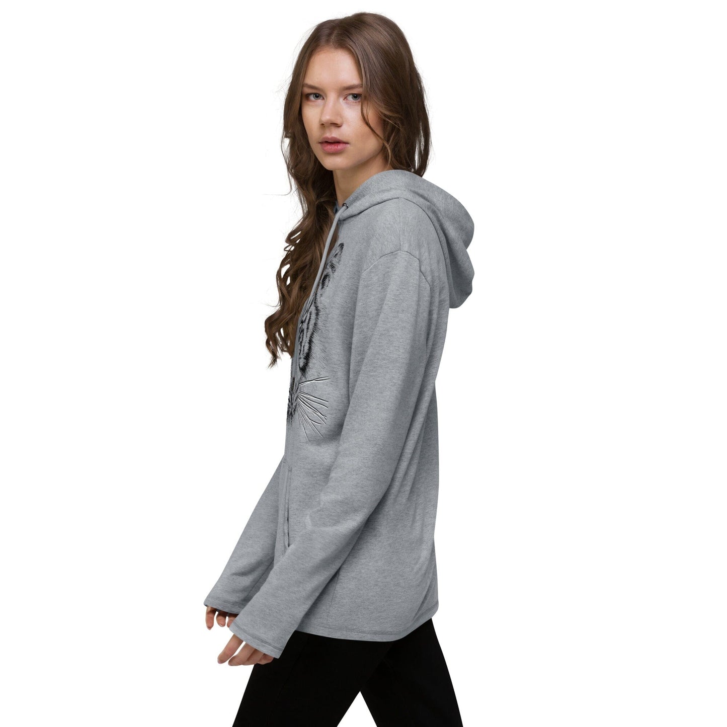 Tiger Unisex Lightweight Hoodie JoyousJoyfulJoyness