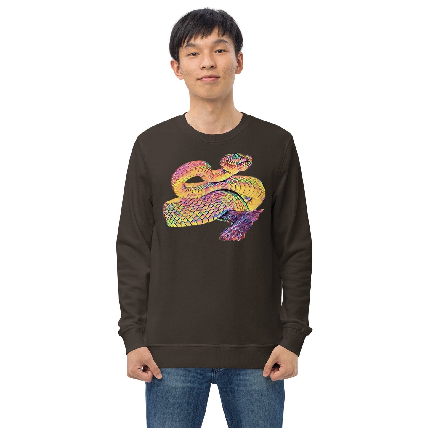 Snake Unisex Organic Sweatshirt JoyousJoyfulJoyness 