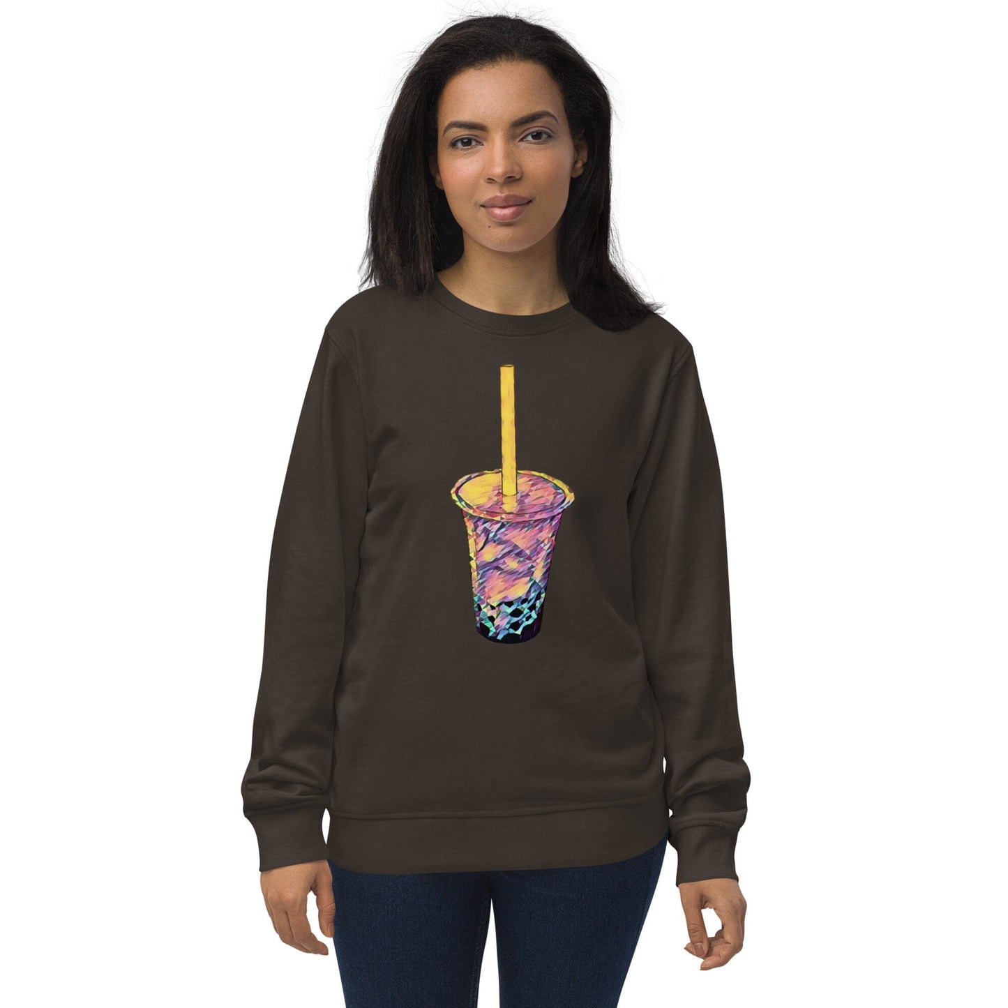 Boba Unisex Organic Sweatshirt JoyousJoyfulJoyness Deep Charcoal Grey XXL