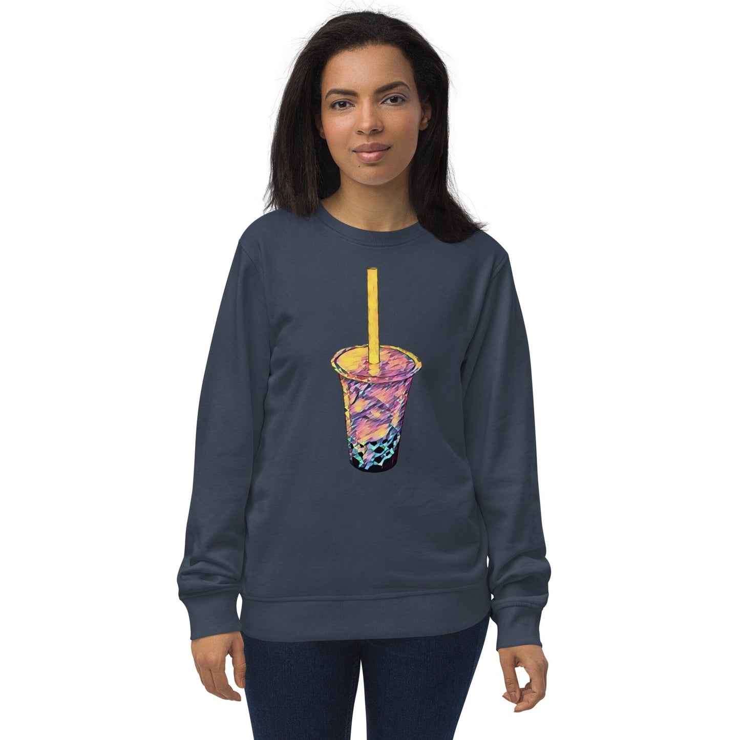 Boba Unisex Organic Sweatshirt JoyousJoyfulJoyness French Navy S