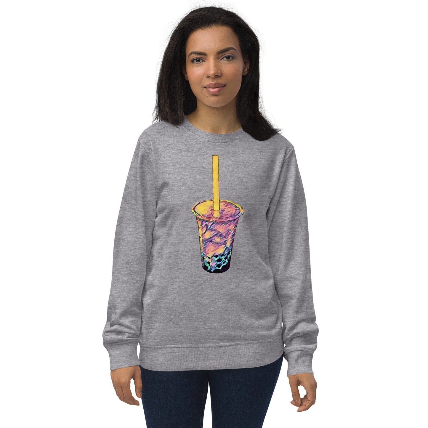 Boba Unisex Organic Sweatshirt JoyousJoyfulJoyness Grey Melange XXL